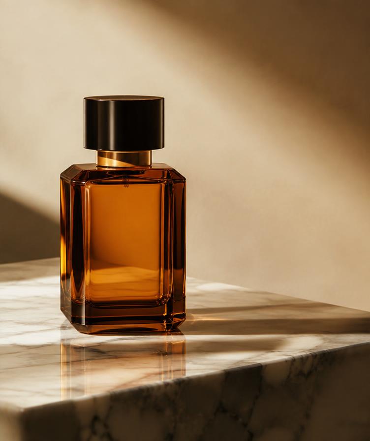 Amber fragrance bottle from the SkyShop collection