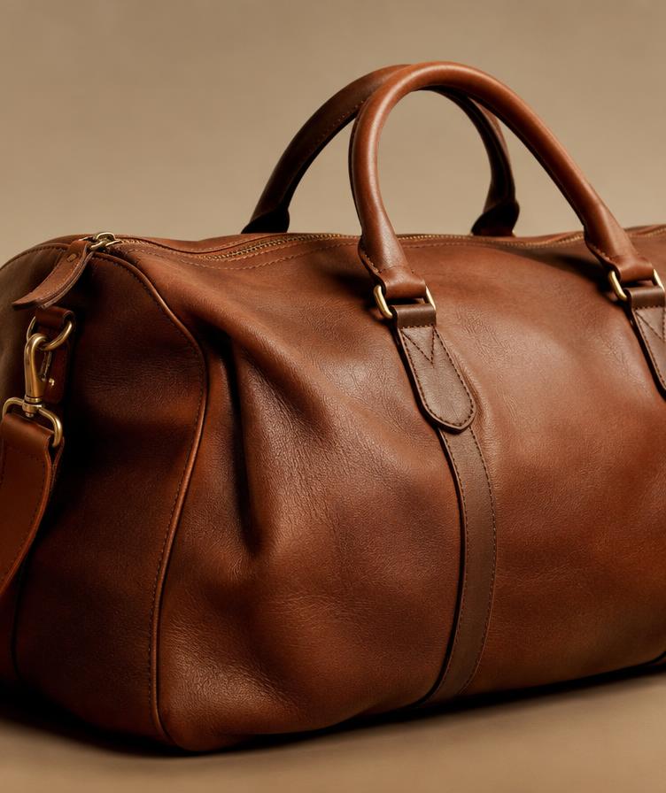 Leather travel bag from the SkyShop collection